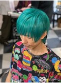 初音ミク風♪アシメミントグリーン