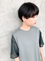 ヘアーサロン モンクール(hairsalon mon'coeur) 【マッシュショート×ネイビーブラック】ユニセックススタイル