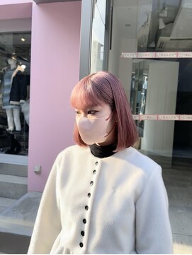 シンシェアサロン 原宿店(Qin shaire salon) ピンクボブ BLACKPINKリサ風