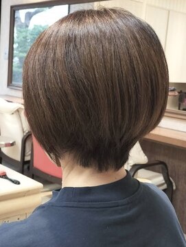 ヘアークリアー 春日部 大人可愛いミセス前下がりショートボブ/春日部/30代40代50代