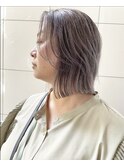 脱白髪染め×ボブ