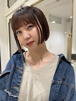 メイカ(MEIKA)&nbsp;”チャコールブラウン×ぷつっとボブ”　なかもと はな