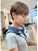 【soso 伊勢田】丸みショート×ベージュカラー【横浜/ブリーチ】
