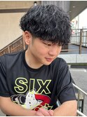 波巻きスパイラルパーマ メンズカット メンズパーマ 眉毛サロン