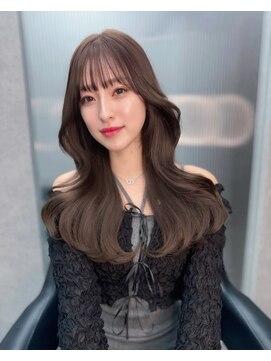 ボタン ハカタ(VOTAN hakata) ◎votan_yuka◎ ロングレイヤー/ブラウンカラー/ぱっつん前髪