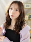 韓国風巻き透けバングこなれロングレイヤーa上尾20代30代40代