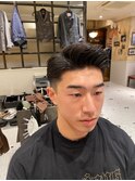 【LUDLOW　BLUNT】フェードカット　バーバーヘア　七三分け
