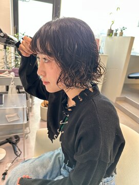 アム(amu) ボブパーマ/パーマボブ/黒髪ボブ/パーマ/パーマヘア