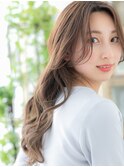 ■くすみベージュ韓国風巻きフェミニンロング401-3浦和20代30代