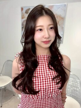 オニキス(ONYX) C126韓国風ミディアムレイヤーカットダークチョコグレージュ