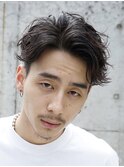 スパイキーショートフェザーパーマ刈り上げショート渋谷ビジネス