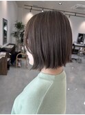 やわらかグレージュ×楽ちんボブ◎