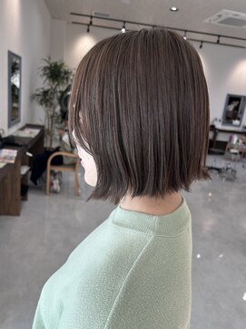 やわらかグレージュ×楽ちんボブ◎