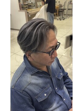 アッシュ 下丸子店(Ash) バレイヤージュハイライト下丸子メンズブリーチ白髪ぼかし