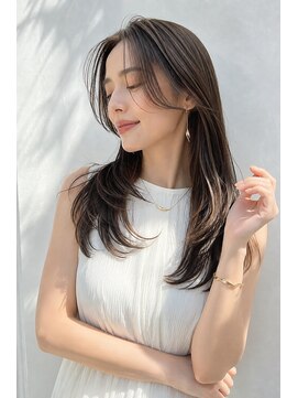 アッシュ 学芸大学店(Ash) ロング/大人女性/グレージュ/白髪ぼかしハイライト/髪質改善