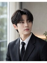 MEN's Baguz MEN'Sカット/ MEN'Sパーマ/ MEN'Sカラー 韓国風センターパート毛流れメンズヘア