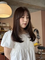 マルソー&nbsp;岡山顔まわりレイヤーカットブラウンカラー髪質改善カラー