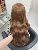 Valone Tokyo レイヤーカット/韓国ヘア/髪質改善【12/1NEW OPEN（予定）】&nbsp;ba11495_ブリーチ無しダブルカラーヘーゼルブラウン韓国風波巻き