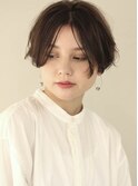 前髪長め　マッシュショート　ショートカット　ショートヘア