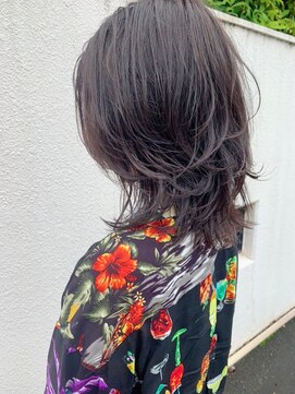 マイ ヘア デザイン 岡崎(MY hair design) ミディアムウルフレイヤーでヘルシースタイル