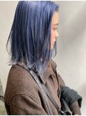 sungooseミニウルフテラコッタデジタルパーマくすみブルー