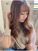 シースルーバング×淡色女子カラー