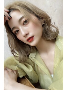 ロンドルーチェ 心斎橋(Lond luce) ダークアッシュ/ミディアムレイヤーカット［髪質改善/縮毛矯正］