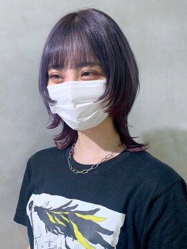 アルバム 池袋(ALBUM) インナーカラーウルフ_グレージュカラーボブウルフ_ba418502