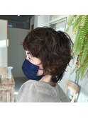 ふんわりボリュームショートパーマ