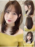 耳掛けも小顔効果抜群★サイドバング×レイヤーカット京佳／新宿