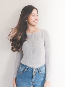 ミスグランディーヴィラス(Miss Grandee VILLAS) バレイヤージュブリーチあり大人ロングスタイル