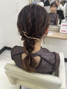 プティクローシェ バイ クオーレ(petite cloche by CUORE) 編み下ろしヘア　お呼ばれヘア