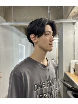 タグ(#tag) #センターパート×前下がりメンズショート