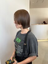 イノセントヘア(innocent.hair) 切りっぱなしボブ秋色マロンベージュ