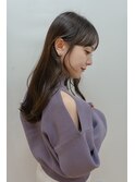 ぱっつん前髪×顔周りレイヤーカット