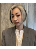 大人ボブ/ストレート/グレージュカラー/前髪/髪質改善[登戸]