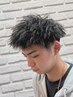 メンズカット+ツイストパーマ+プレトリートメント￥13990→