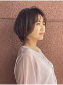 ショート/ショートボブ/明るい白髪染め/30代/40代