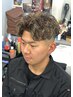 ［ハイライト(メッシュ)］カット+ホワイトメッシュ ￥18000