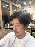 メンズ刈り上げセンターパート