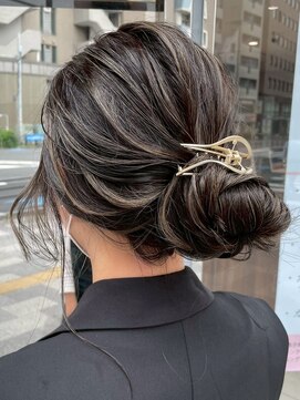 エジョン 八幡山店(Aejon) 大人レイヤーカット白髪ぼかし脱白髪染め40代50代60代