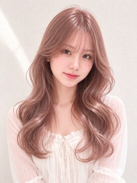 ゲーム 梅田(GAME) レイヤーカット/韓国巻き/ピンクベージュ
