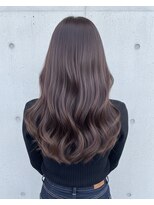 フラップ 豊橋(FLAP) 透明感たっぷり グレージュロング