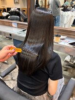 ヘアプレイスソル (HAIR PLACE SoL)&nbsp;縮毛矯正/髪質改善/セミロング/ブラウングレージュ