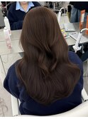 オリーブグレージュ 赤み消し 透明感カラー