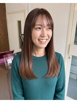 零秒女髪 千里丘店&nbsp;髪質改善で艶やかな美髪ストレートロング艶髪髪質改善カラー艶感