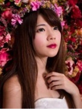 ディストーション(DISTORTION) ハーブカラー【ピンクブラウン】　４８００円　ロング料金無