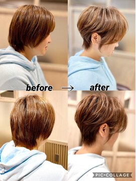 アクティフ(actif) 40代50代60代70代　 耳かけショートヘア　-名古屋の美容室actif-