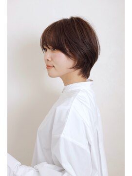 ルーフ 用賀(ROOF) 【ROOF用賀店】大人なひし形ショート　艶感ブラウンカラー