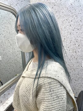 ラニヘアサロン(lani hair salon) ターコイズブルー（ブリーチ2回）